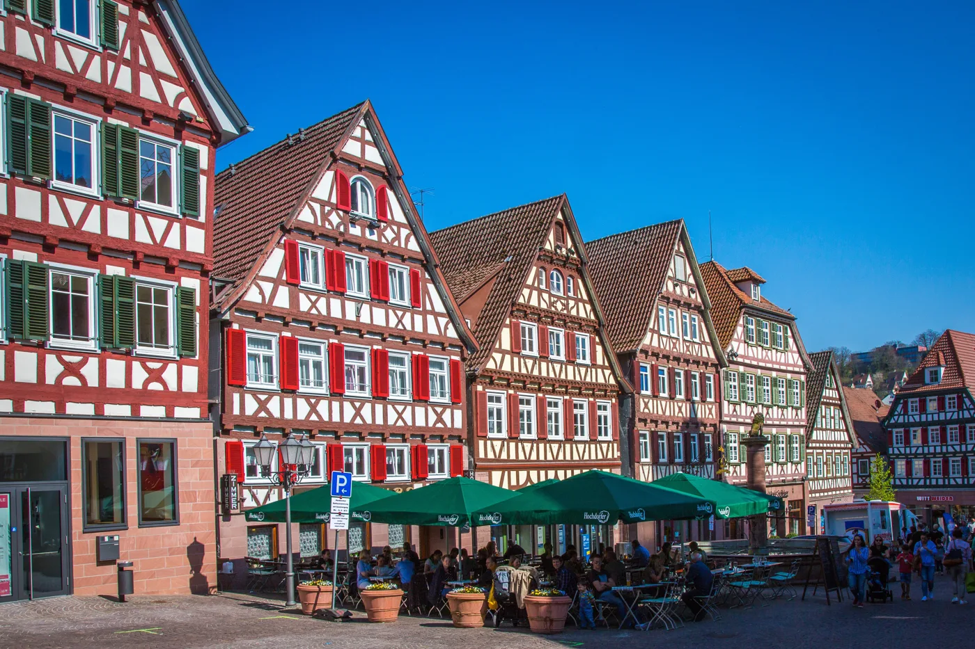 Der Fachwerk-Marktplatz von Calw