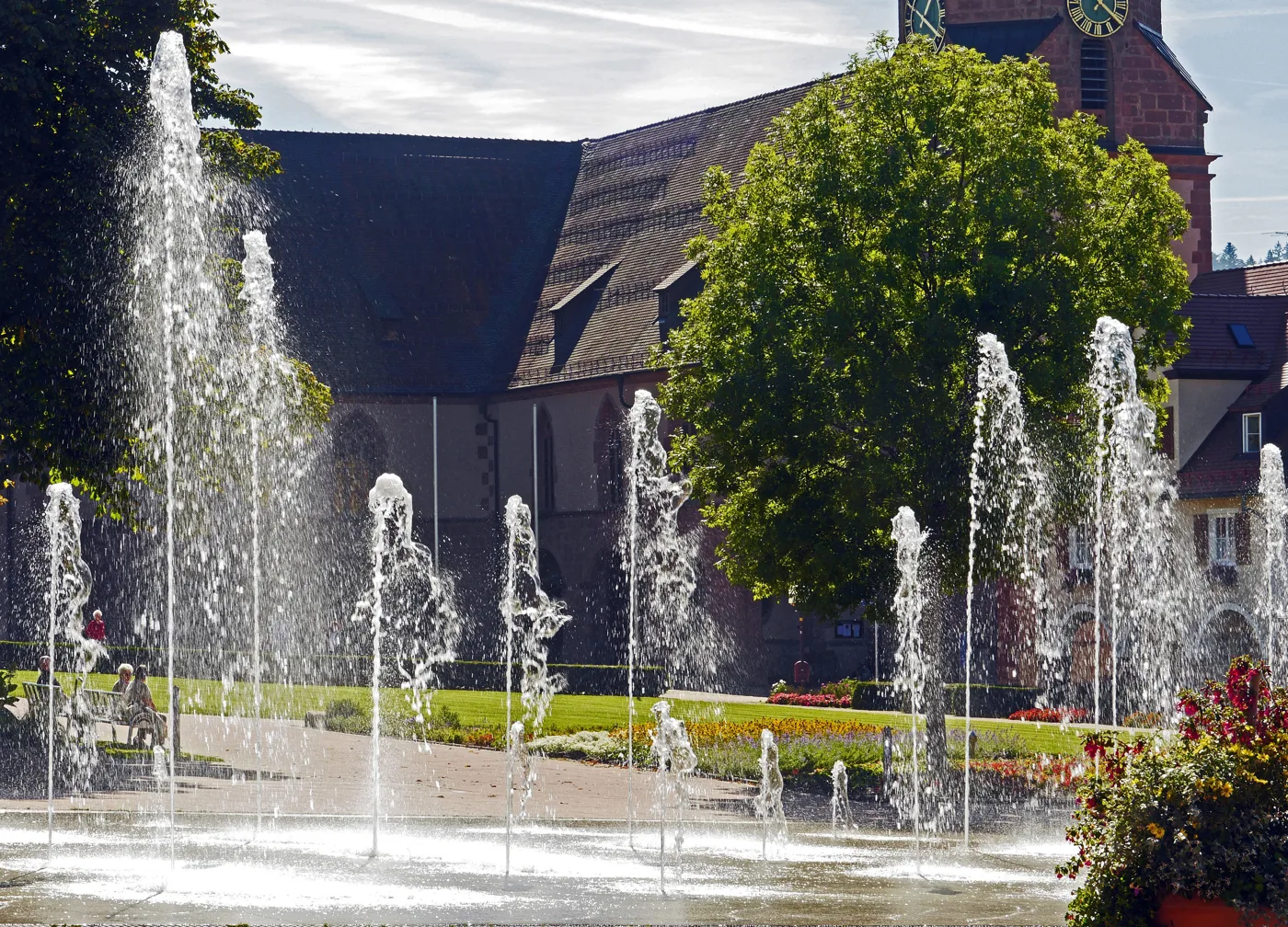 Wasserspiele auf dem Freudenstädter Marktplatz
