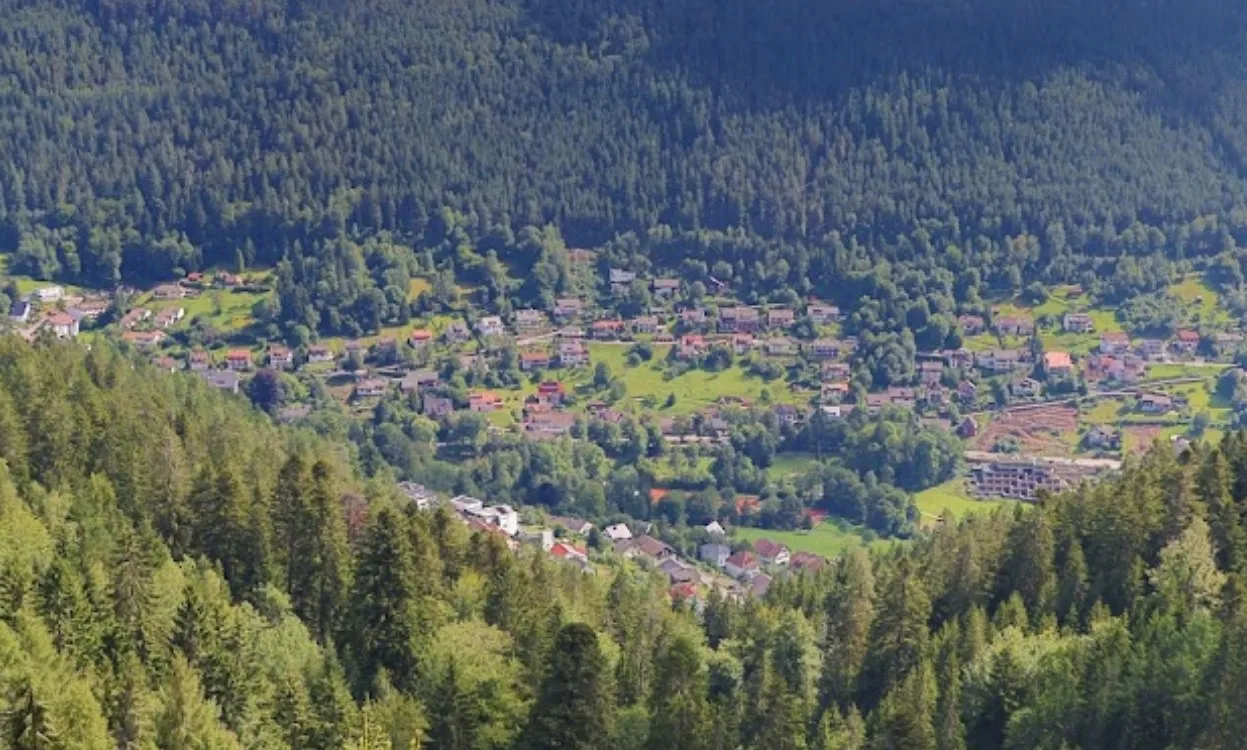 Blick hinunter auf Bad Wildbad im Tal