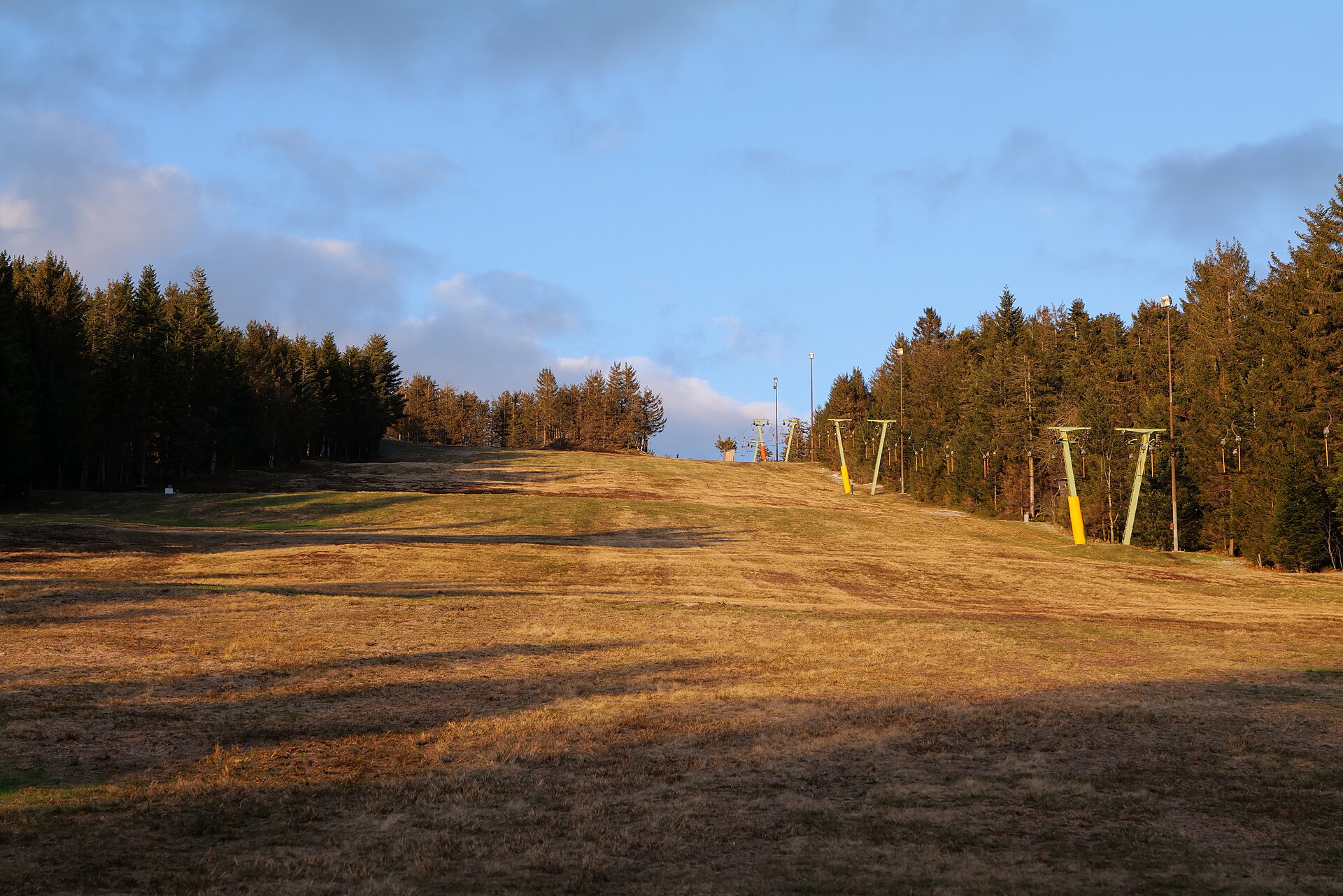 Skipiste am Mehliskopf im Winter