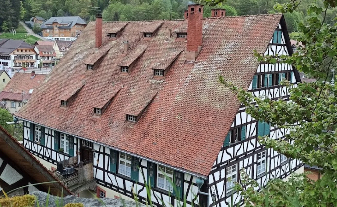 Blick über die Dächer der Schwarzwaldstadt Triberg.